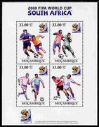 Mozambique 2010 Football World Cup perf sheetlet containing 4 values unmounted mint