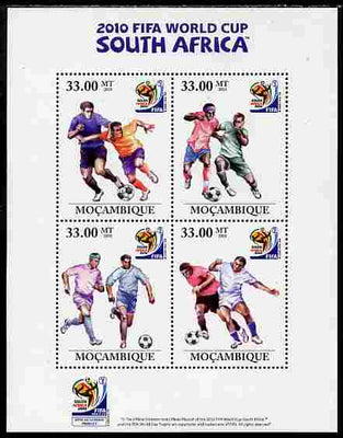 Mozambique 2010 Football World Cup perf sheetlet containing 4 values unmounted mint