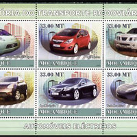 Mozambique 2009 History of Transport - Road Transport #05 perf sheetlet containing 6 values unmounted mint