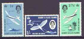 Gilbert & Ellice Islands 1964 First Air Service set of 3 unmounted mint, SG 82-84