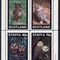 Staffa 1981 Owls #01 perf set of 4 values (10p to 75p) unmounted mint