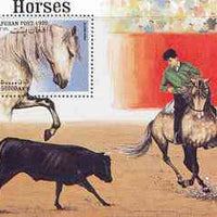 Afghanistan 1999 Horses (Bull Fight) perf m/sheet unmounted mint