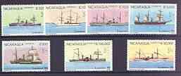 Nicaragua 1990 London '90 Stamp Exhibition (Ships) complete perf set of 7 unmounted mint