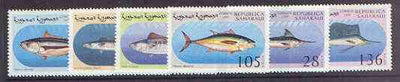Sahara Republic 1997 Fish complete perf set of 6 values unmounted mint