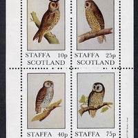 Staffa 1981 Owls #02 perf set of 4 values (10p to 75p) unmounted mint