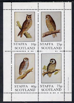 Staffa 1981 Owls #02 perf set of 4 values (10p to 75p) unmounted mint