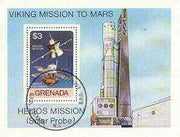 Grenada 1976 Viking & Helios Space Missions perf m/sheet fine cto used, SG MS 832