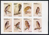 Eynhallow 1974 Owls (Universal Postal Union Centenary) imperf set of 8 values (0.5p to 40p) unmounted mint