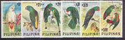 Philippines 1984 Parrots complete perf set of 6 fine cto used, SG 1793-98*