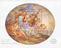 Czech Republic 2001 Czech Baroque Art (Ceiling frescoe y Reiner) perf m/sheet unmounted mint
