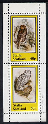 Staffa 1981 Owls #03 perf set of 2 values (40p & 60p) unmounted mint