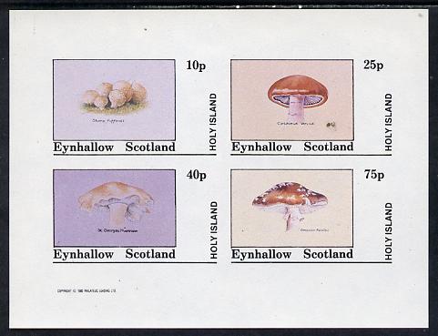 Eynhallow 1982 Fungi (Stump Puffball etc) imperf set of 4 values (10p to 75p) unmounted mint