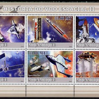 Mozambique 2009 History of Space Flight #02 perf sheetlet containing 6 values unmounted mint
