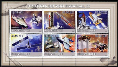 Mozambique 2009 History of Space Flight #02 perf sheetlet containing 6 values unmounted mint