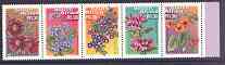 South Africa 2000 Flowers perf strip of 5 unmounted mint, SG 1216a