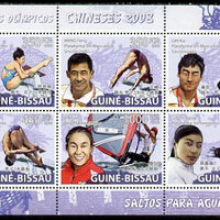 Guinea - Bissau 2009 Beijing Olympics - Diving & Sailing perf sheetlet containing 6 values unmounted mint, Michel 4047-52