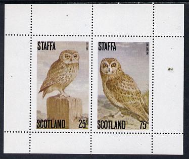 Staffa 1979 Owls perf set of 2 values (25p & 75p) unmounted mint