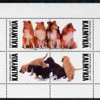 Kalmikia Republic 1999 (?) Dogs perf sheetlet containing complete set of 4 unmounted mint (Collies & Pups)