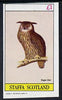 Staffa 1982 Birds of Prey #07 (Eagle Owl) imperf souvenir sheet (£1 value) unmounted mint