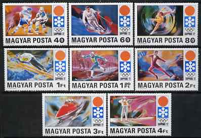 Hungary 1971 Sapporo Winter Olympic Games perf set of 8 unmounted mint, SG 2637-44*