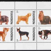Mordovia Republic 1999 Dogs #3 perf sheetlet containing set of 6 values unmounted mint (white background)