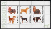 Mordovia Republic 1999 Dogs #3 perf sheetlet containing set of 6 values unmounted mint (white background)