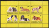Karakalpakia Republic 1999 Dogs #2 perf sheetlet containing set of 6 values unmounted mint (yellow background)