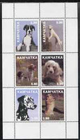 Kamchatka Republic 1999 Dogs perf sheetlet containing set of 6 values unmounted mint