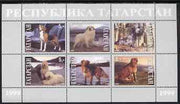 Tatarstan Republic 1999 Dogs #2 perf sheetlet containing set of 6 values unmounted mint (grey background)
