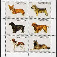 Tatarstan Republic 1999 Dogs #3 perf sheetlet containing set of 6 values unmounted mint (white background)