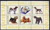 Dagestan Republic 1999 Dogs #1 perf sheetlet containing set of 6 values unmounted mint (yellow backgroud)