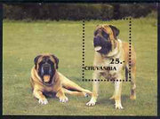 Chuvashia Republic 2001 Dogs perf m/sheet unmounted mint (Bull Mastiff)