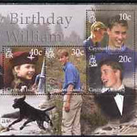 Cayman Islands 2002 Prince William's 18th Birthday m/sheet unmounted mint