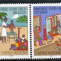 United Nations (NY) 1987 Immunize Every Child set of 2 unmounted mint, SG 526-27