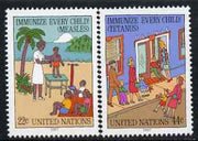 United Nations (NY) 1987 Immunize Every Child set of 2 unmounted mint, SG 526-27