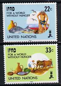 United Nations (NY) 1988 International Fund for Agricultural Development set of 2 unmounted mint, SG 529-30
