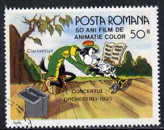 Rumania 1986 Goofy playing Clarinet 50b fine used, SG 5021