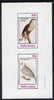 Staffa 1982 Birds #32 (Snow Owl & Goshawk) imperf set of 2 values (40p & 60p) unmounted mint