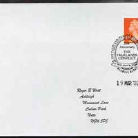 Postmark - Great Britain 2002 cover with 20th Anniversary Falkland Islands Conflict Memorial cancel