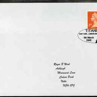 Postmark - Great Britain 2002 cover with Titanic Ship Yard cancel illustrated with The Titanic