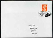 Postmark - Great Britain 2002 cover with Titanic Ship Yard cancel illustrated with The Titanic
