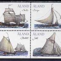 Aland Islands 1995 Cargo Sailing Ships set of 4 (ex booklet) unmounted mint, SG 91-94