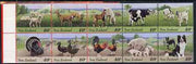 New Zealand 1995 Farmyard Animals $4.00 booklet complete & pristine containing pane of 10 stamps, SG SB75