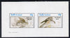 Staffa 1982 Birds #33 (Night Owl & Ash Harrier) imperf set of 2 values (40p & 60p) unmounted mint