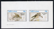 Staffa 1982 Birds #33 (Night Owl & Ash Harrier) imperf set of 2 values (40p & 60p) unmounted mint