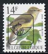 Belgium 1991-95 Birds #2 Willow Warbler 14f unmounted mint with boxed posthorn precancel, SG 3085a