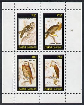 Staffa 1982 Birds #34 (Night Owl, Osprey etc) perf set of 4 values (10p to 75p) unmounted mint
