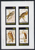 Staffa 1982 Birds #34 (Night Owl, Osprey etc) imperf set of 4 values (10p to 75p) unmounted mint