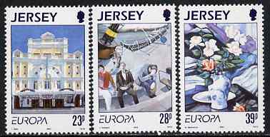 Jersey 1993 Europa - Contemporary Art set of 3 unmounted mint, SG 625-27