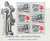 Monaco 1994 Europa sheetlet containing three sets of two unmounted mint, as SG 2180-81
